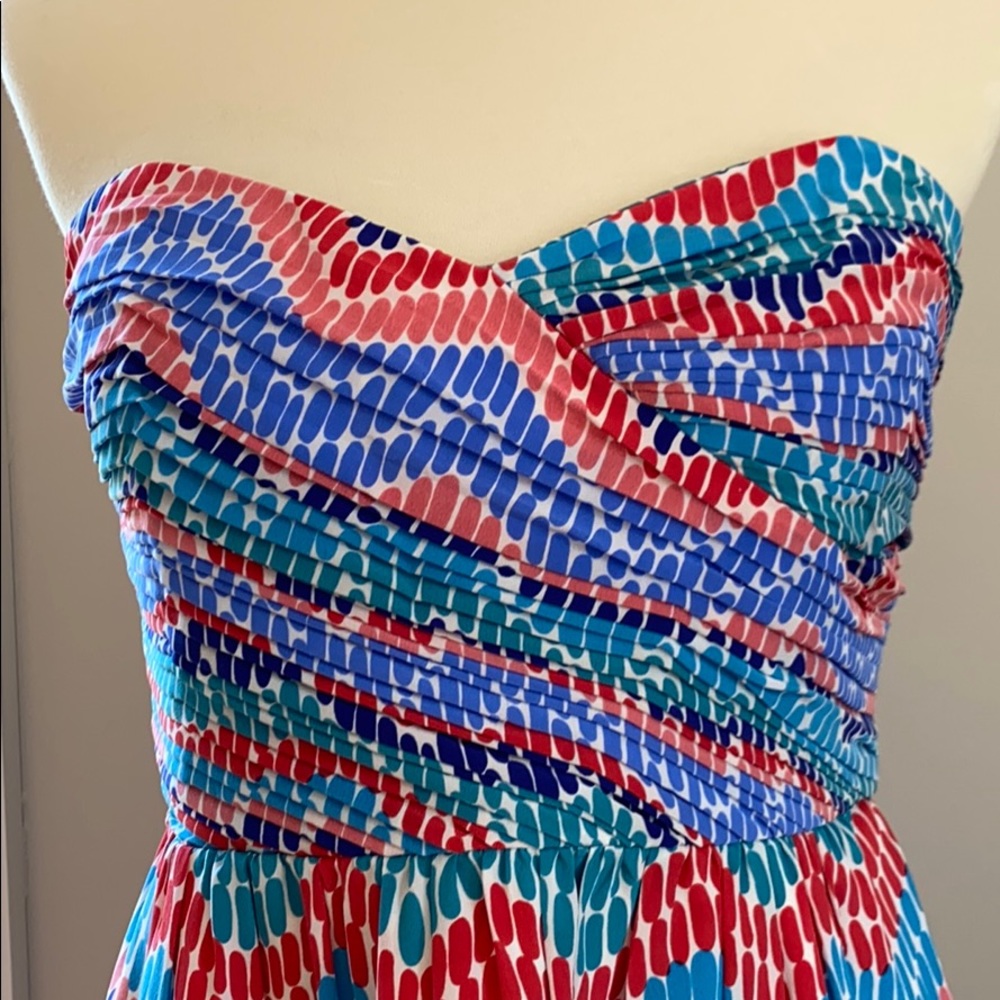 Shoshanna size 6 strapless silk dress